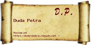 Duda Petra névjegykártya
